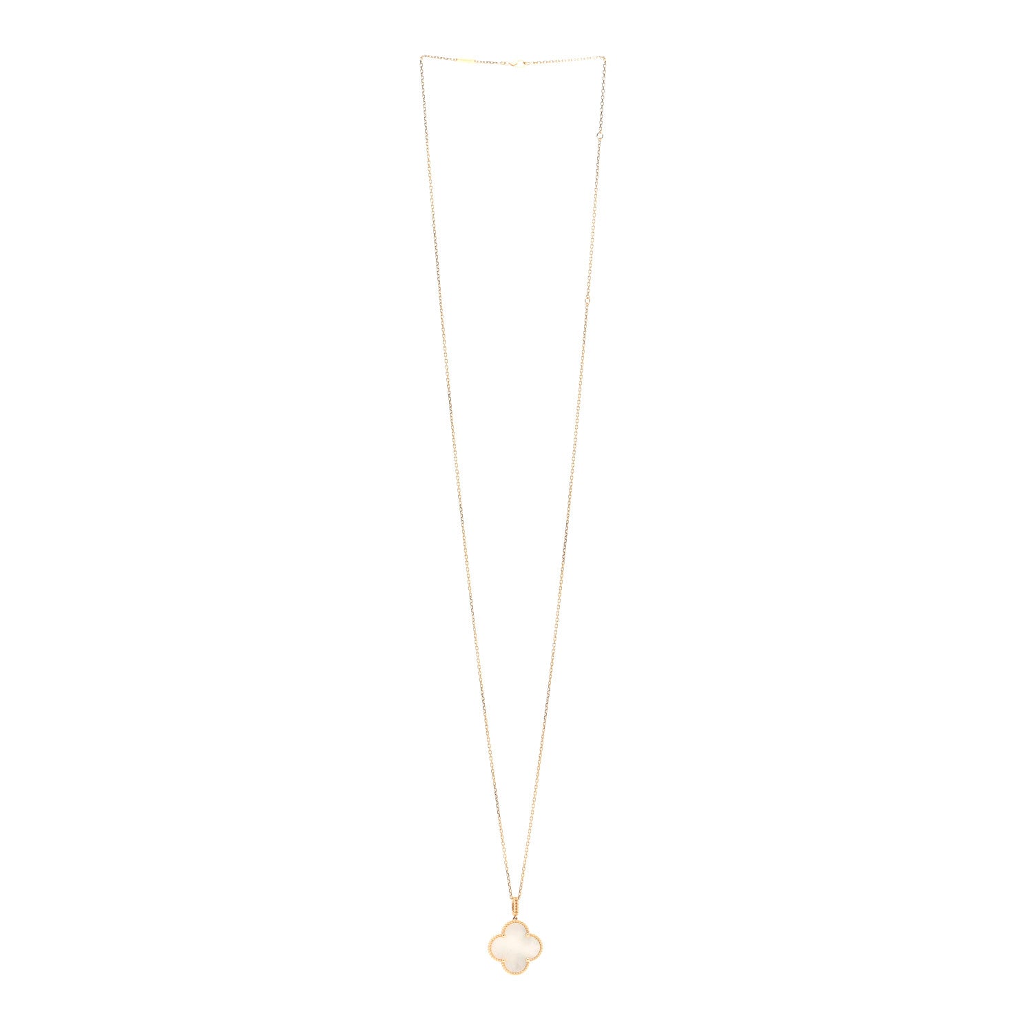 Van Cleef & Arpels 18K Yellow Gold Mother of Pearl Magic Alhambra Long Necklace 3 of 5