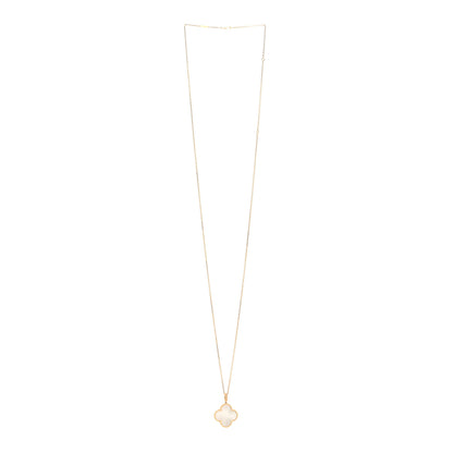 Van Cleef & Arpels 18K Yellow Gold Mother of Pearl Magic Alhambra Long Necklace 3 of 5