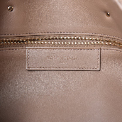 Balenciaga Shearling Papier B4 Zip Around Tote Marron 7 of 12