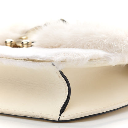 Valentino Garavani Mink Fur Lambskin Small Glam Lock Rockstud Flap White 7 of 12