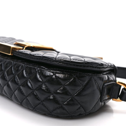 Versace Calfskin Quilted Mini Greca Goddess Shoulder Bag Black 8 of 8