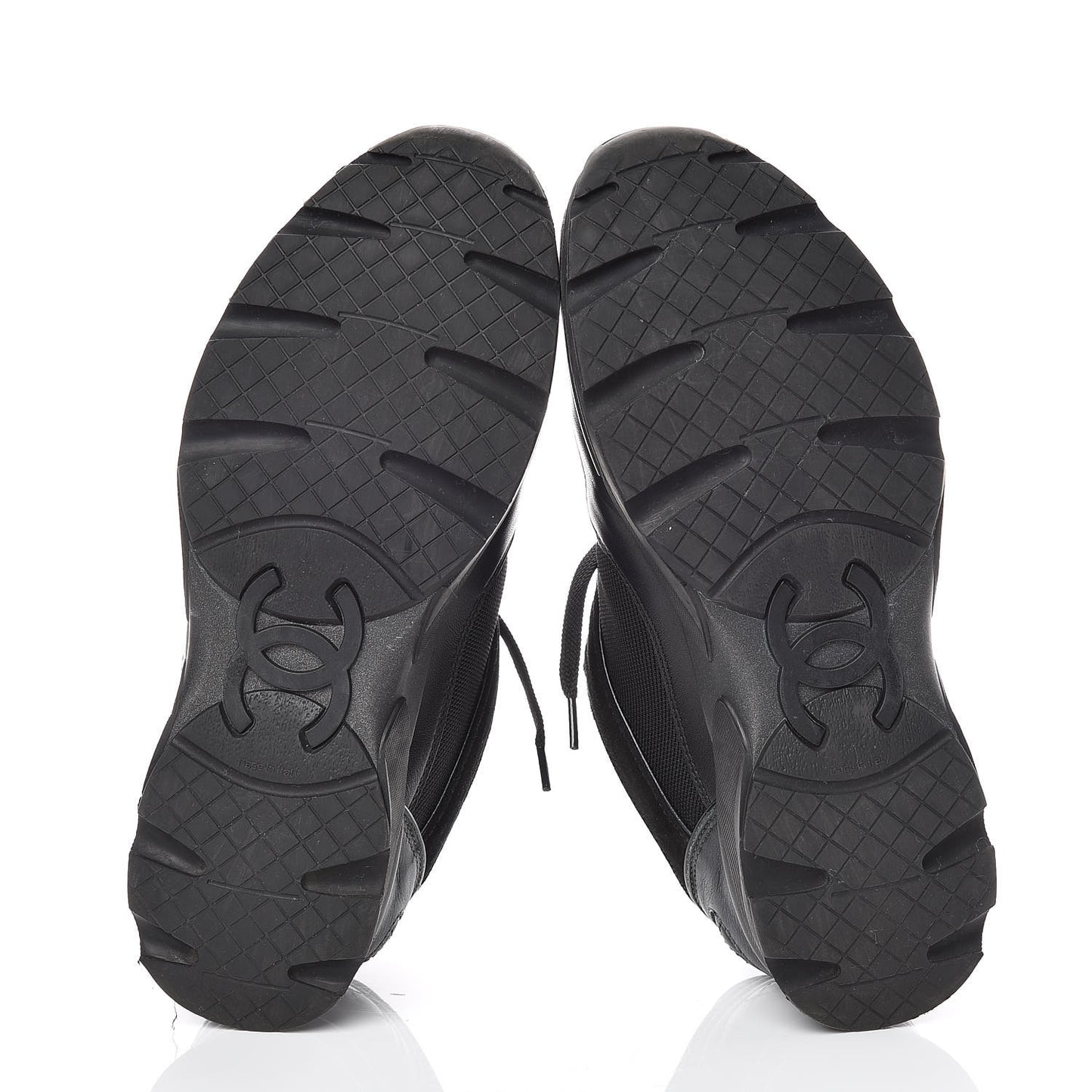 Suede Calfskin CC Sneakers 38 Black