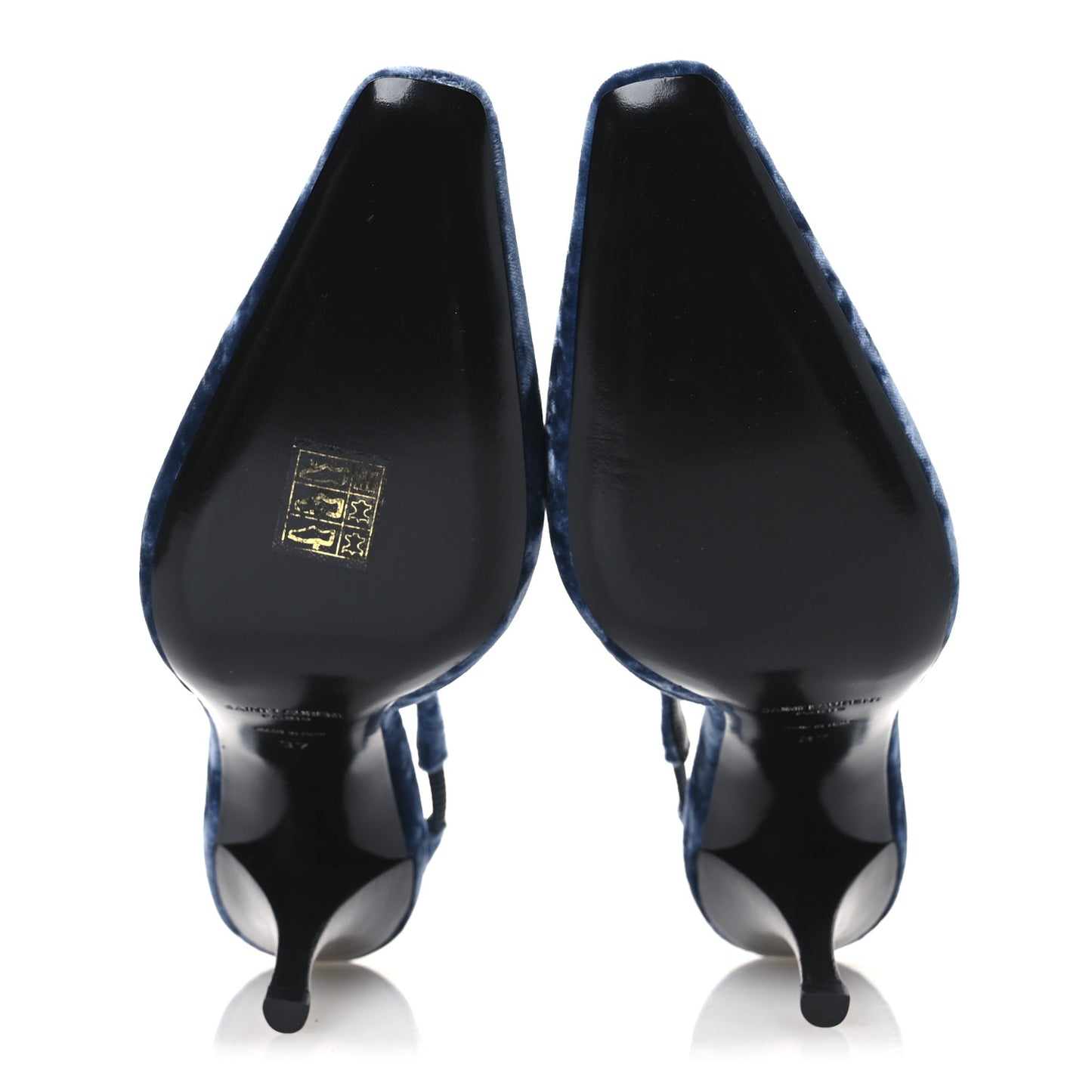 Velluto Mastrop Tom 90 Dream Slingback Pumps 37 Denim