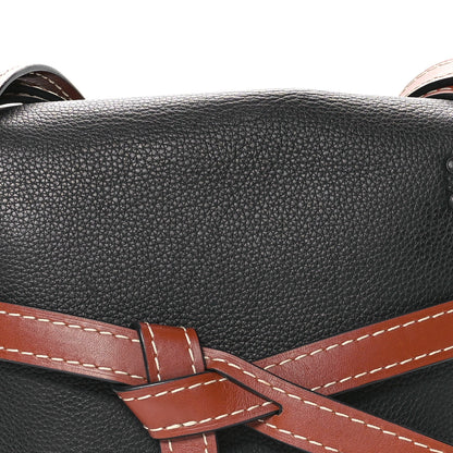 Loewe Grained Calfskin Small Gate Crossbody Bag Pecan Black 7 of 9