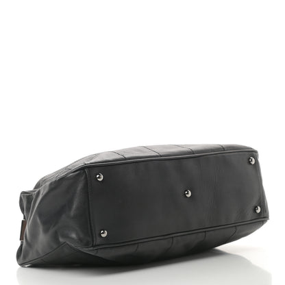 Chanel Lambskin Square Stitched Large Tote Black 4 of 13