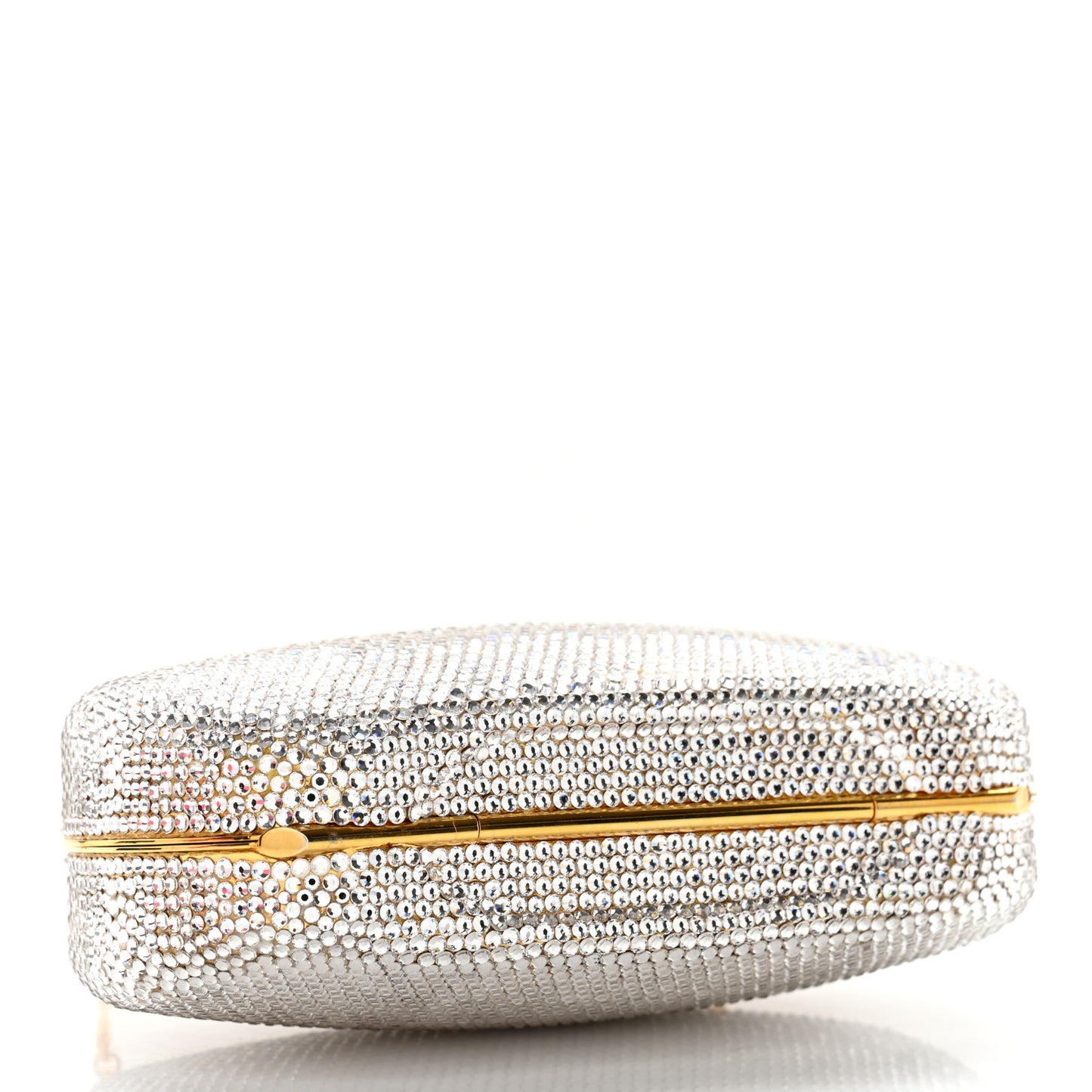Swarovski Crystal Minaudiere Clutch Silver