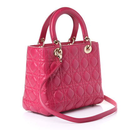 Christian Dior Lambskin Cannage Medium Lady Dior Pink 2 of 4