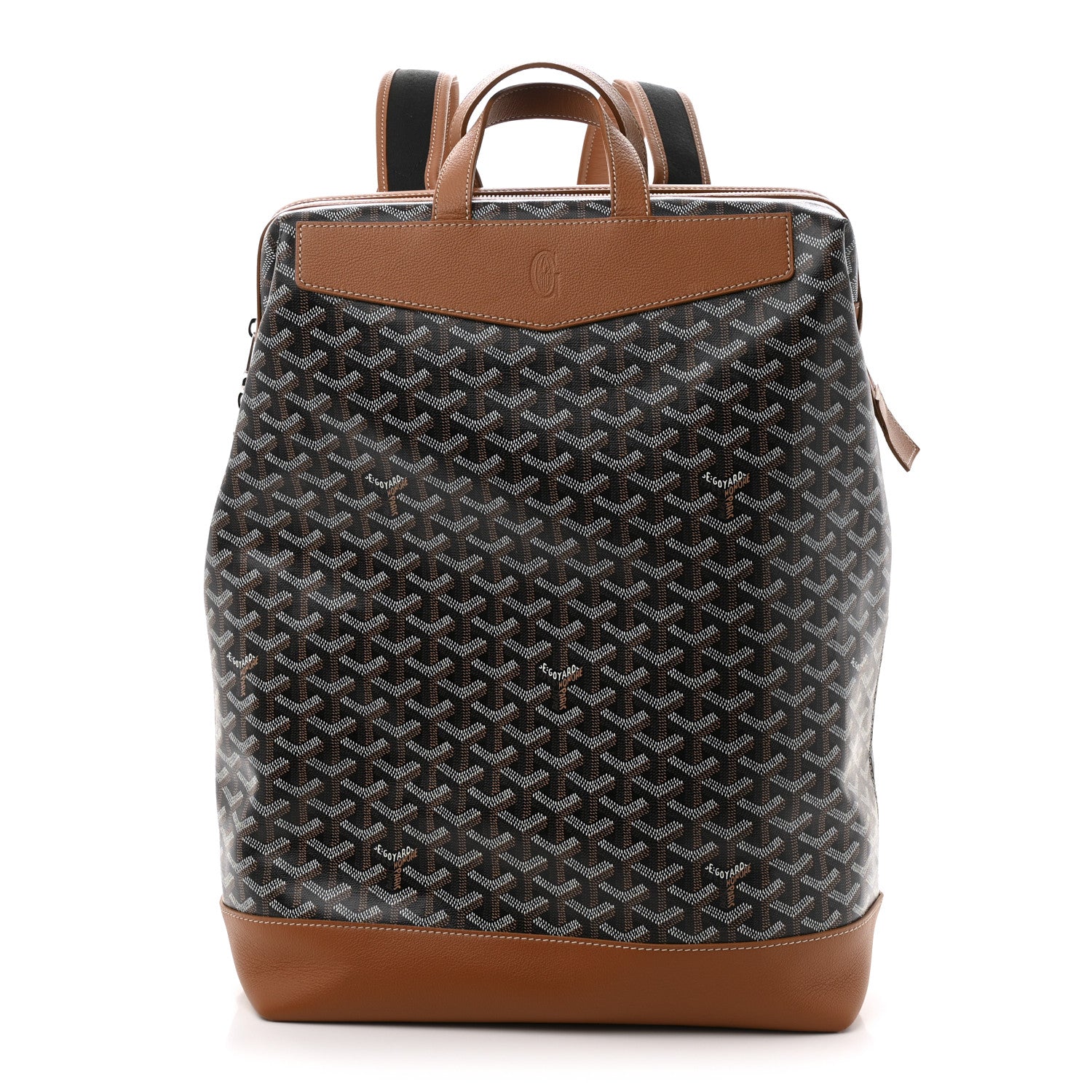 Goyard Goyardine Calfskin Cisalpin Backpack Black Gold 1 of 9