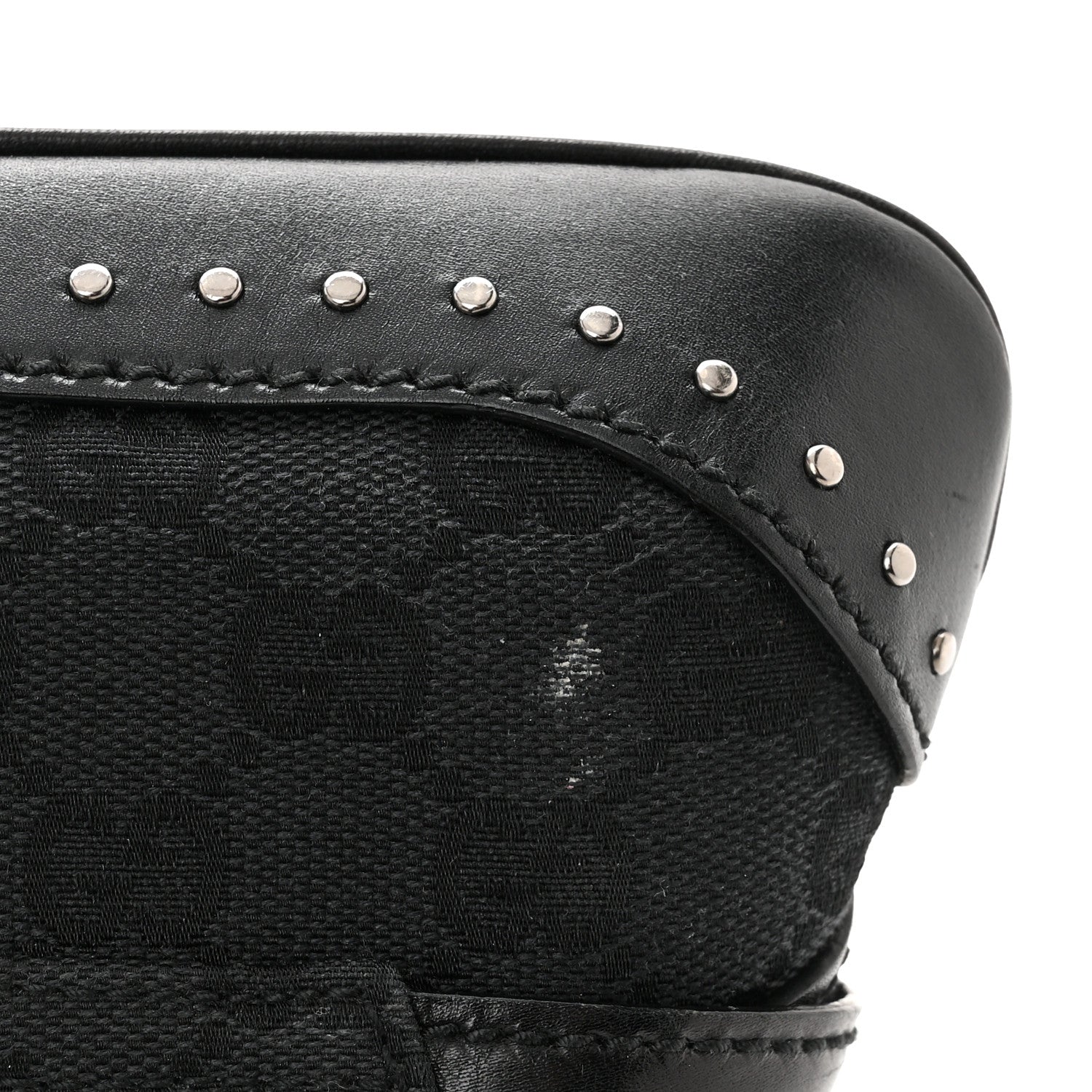 Gucci Monogram Studded Horsebit Clutch Black 13 of 13
