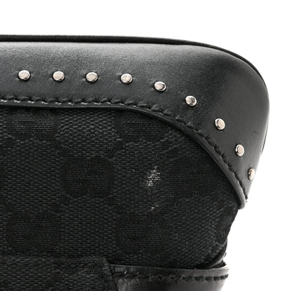 Gucci Monogram Studded Horsebit Clutch Black 13 of 13