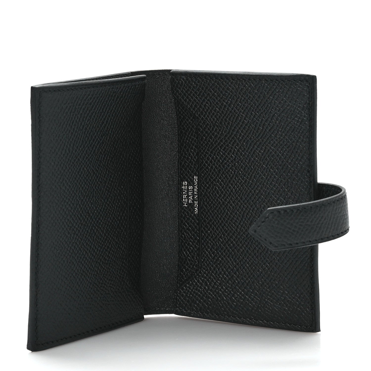 Hermes Epsom Monochrome Bearn Card Holder Wallet Black 6 of 7