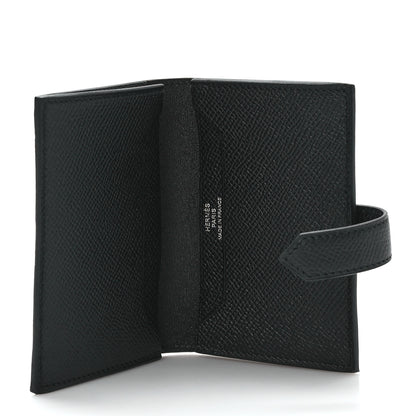 Hermes Epsom Monochrome Bearn Card Holder Wallet Black 6 of 7