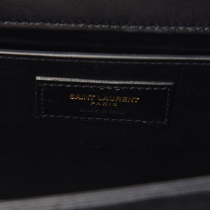 Saint Laurent Suede Crystal Medium Classic Monogram Kate Satchel Black 7 of 15