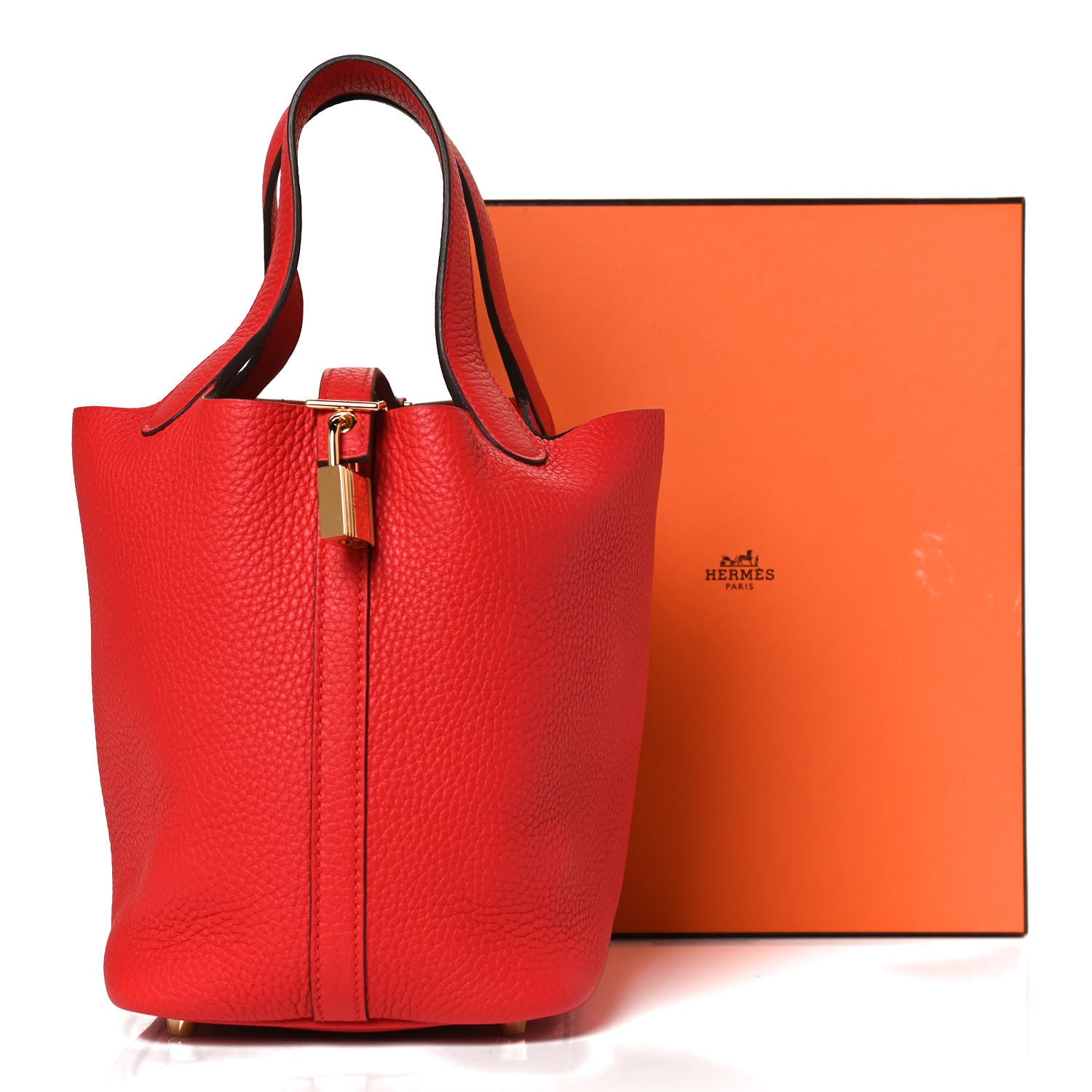 Hermes Taurillon Clemence Picotin Lock 18 PM Rouge De Coeur 12 of 12