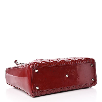 Christian Dior Patent Cannage Large Lady Dior Red 4 of 30