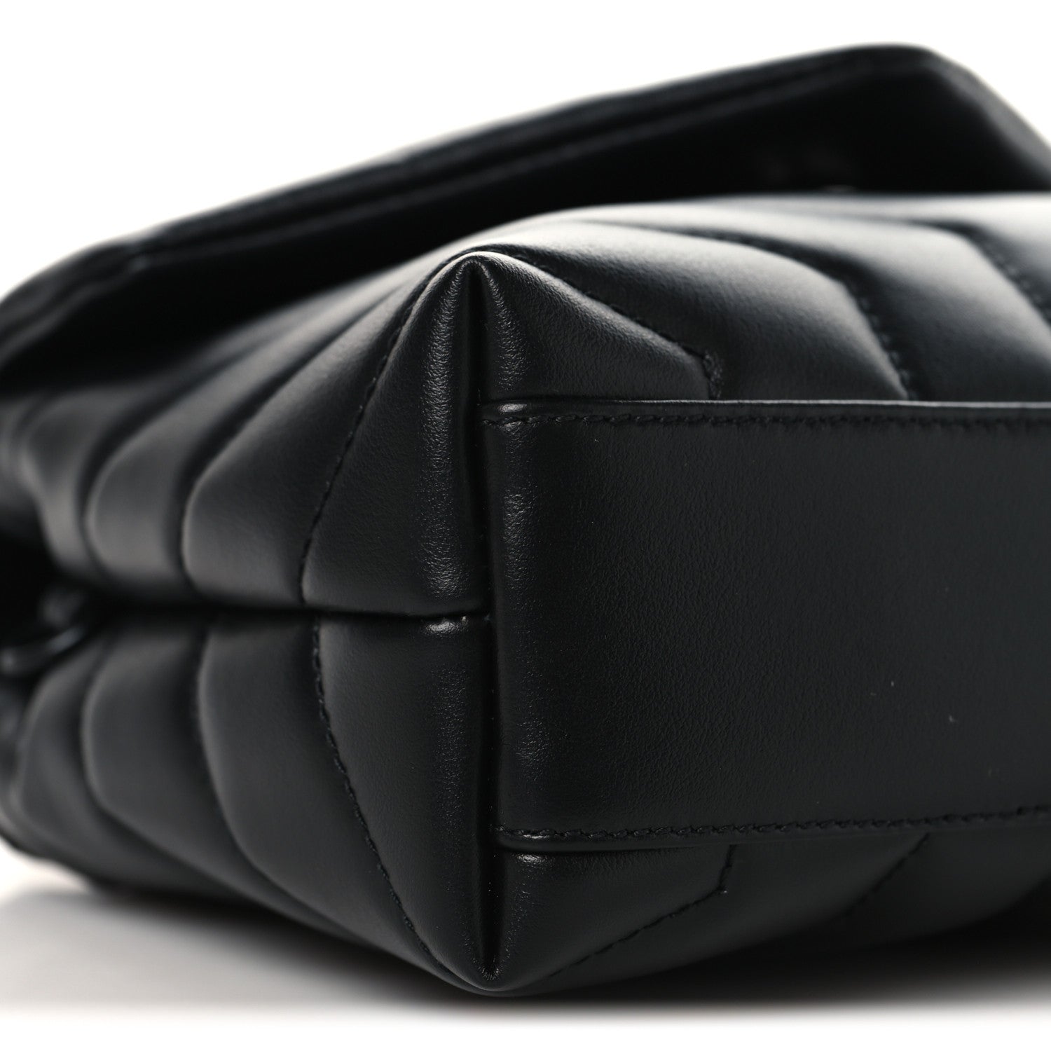 Saint Laurent Calfskin Y Quilted Monogram Monochrome Toy Loulou Crossbody Bag Black 9 of 11
