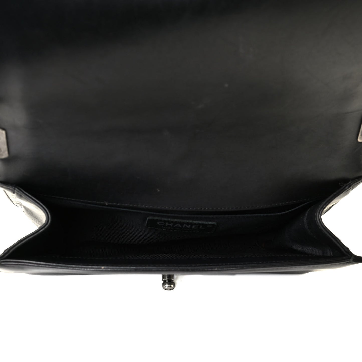 Lambskin Quilted Medium Boy Flap Black