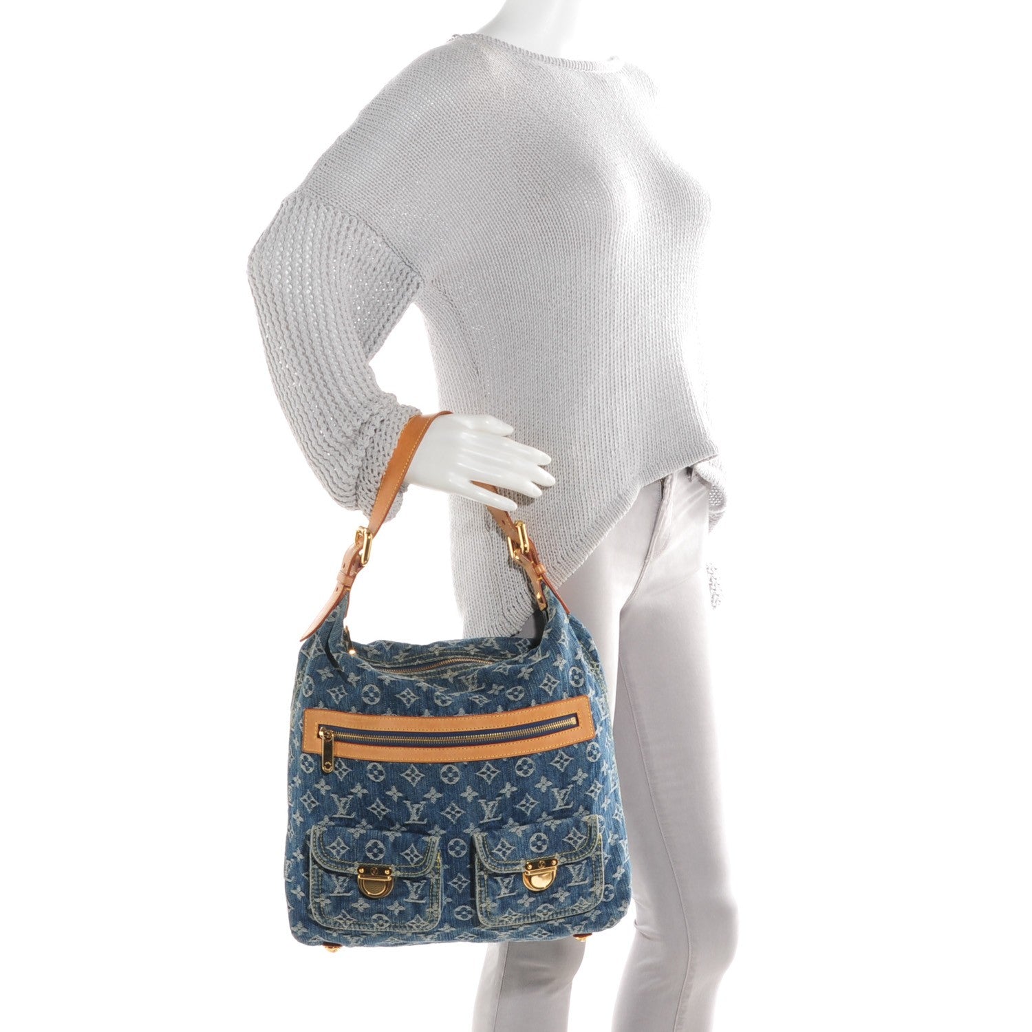 Louis Vuitton Denim Baggy GM Blue 2 of 7