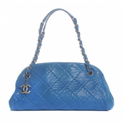 Chanel Iridescent Calfskin Medium Just Mademoiselle Bowler Blue 1 of 7