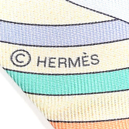 Hermes Silk Carres Volants Twilly Jaune Soufre Ciel Vert Jade 3 of 5