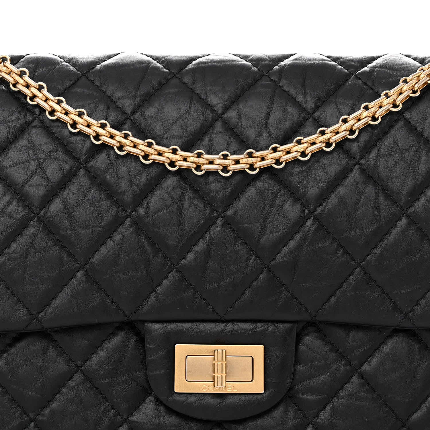 Chanel Aged Calfskin Quilted 2.55 Reissue 227 Flap Black 9 of 12