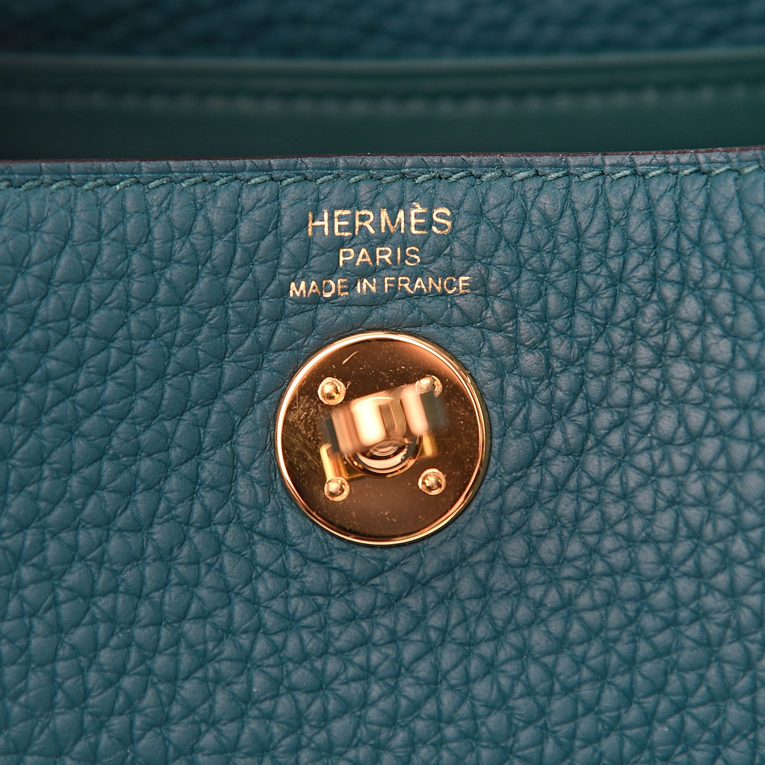 Hermes Taurillon Clemence Mini Lindy 20 Vert Bosphore 5 of 9
