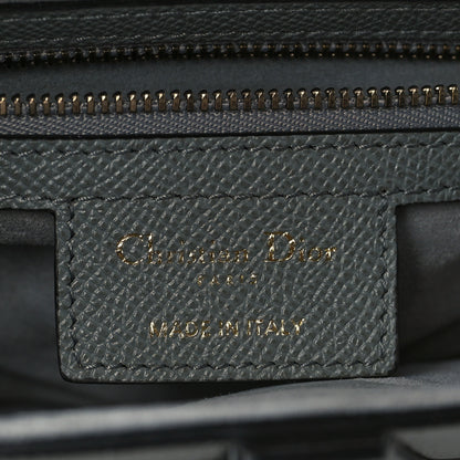 Christian Dior Grained Calfskin Saddle Bag Grey Stone 6 of 9
