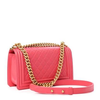 Chanel Calfskin Quilted Medium Boy Flap Pink 3 of 11