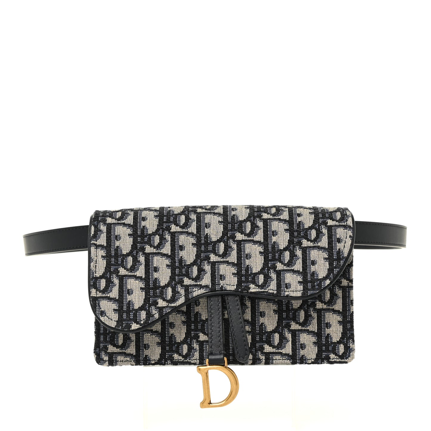 Oblique Saddle Belt Bag Blue