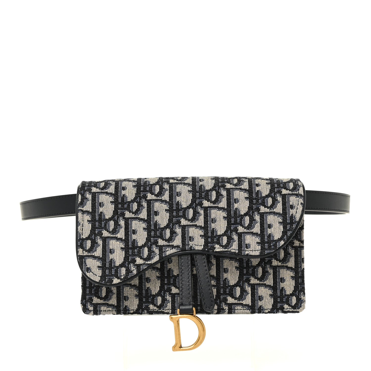 Christian Dior Oblique Saddle Belt Bag Blue 1 of 11