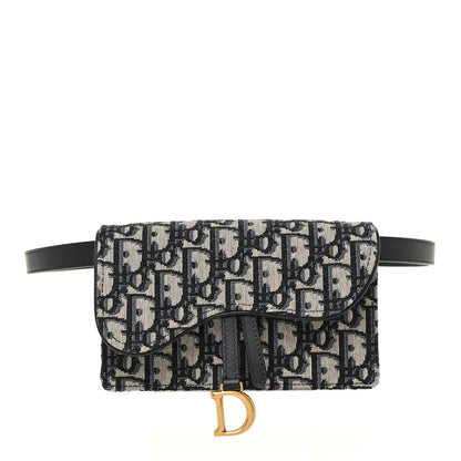 Christian Dior Oblique Saddle Belt Bag Blue 1 of 11