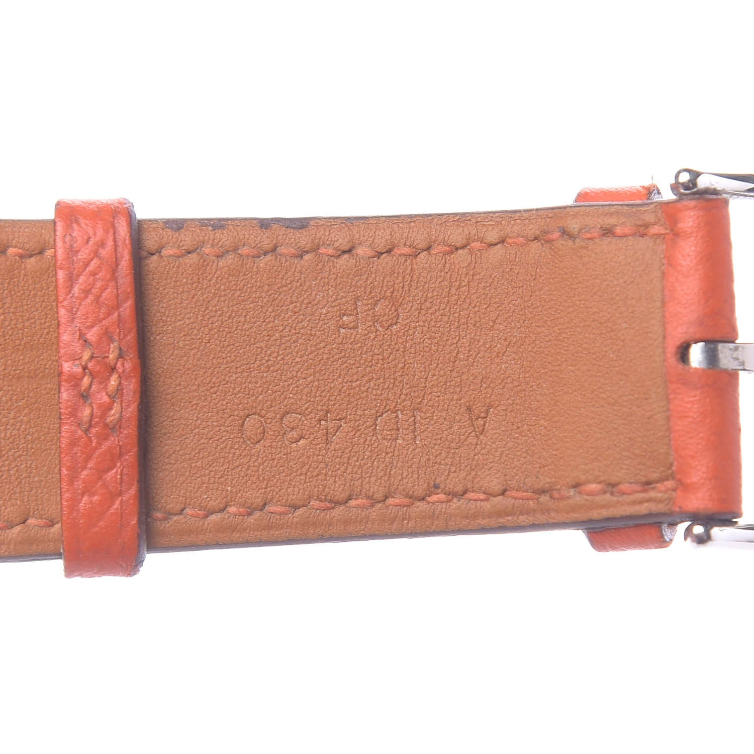 Hermes Epsom 42mm Apple Watch Single Tour Band Orange 5 of 8