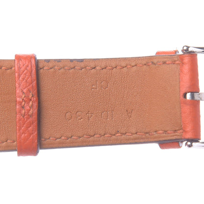 Hermes Epsom 42mm Apple Watch Single Tour Band Orange 5 of 8