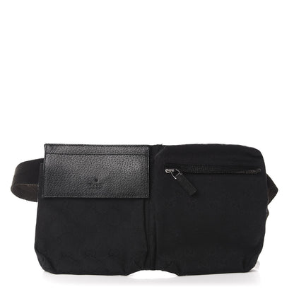 Gucci GG Monogram Double Pocket Belt Bag Black 1 of 12