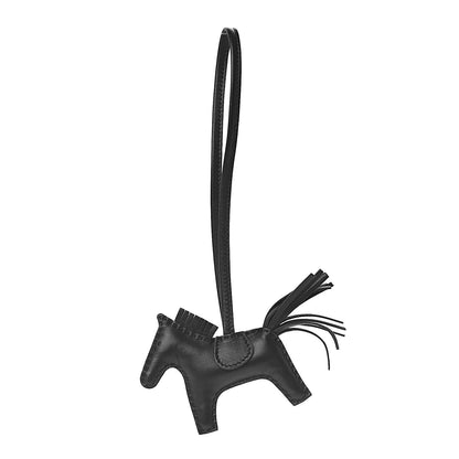 Hermes Milo Lambskin Grigri Rodeo Horse Bag Charm PM So Black 1 of 6