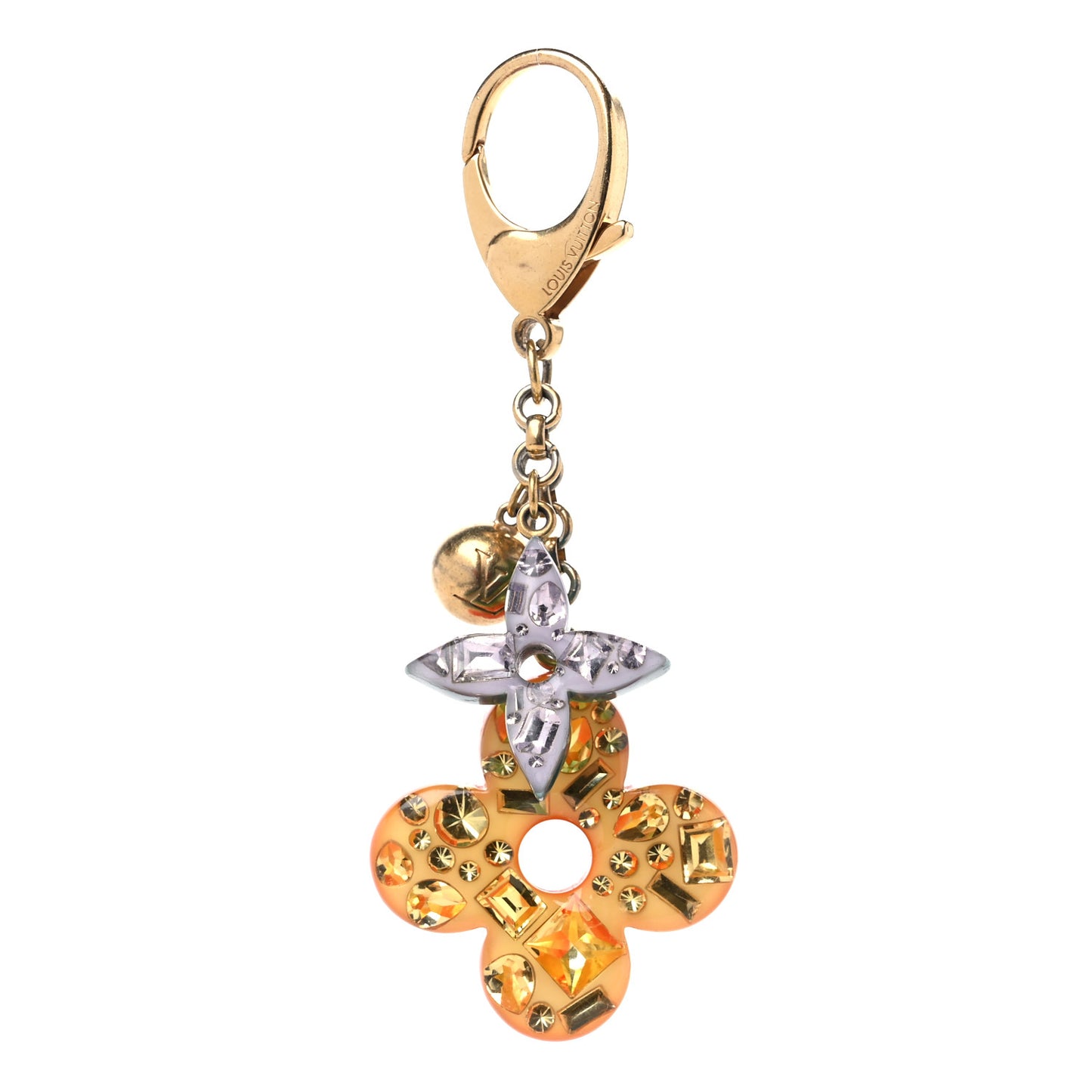 Resin Strass Glam Flower Bag Charm