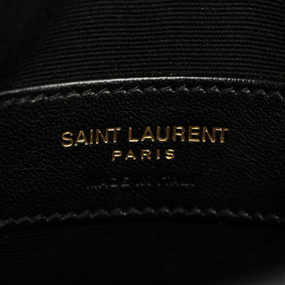 Saint Laurent Smooth Shiny Calfskin Monogram Uptown Baby Pouch Black 5 of 9