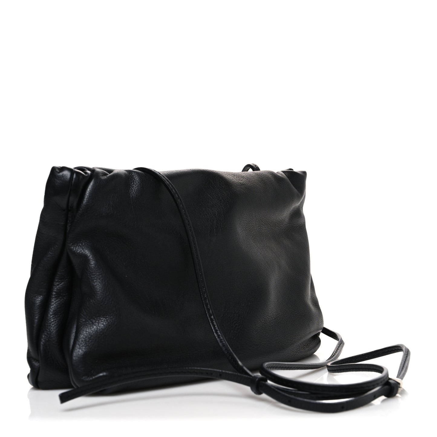 Grained Calfskin Bourse Clutch Black