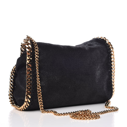 Stella McCartney Shaggy Deer Mini Falabella Fold Over Tote Black 4 of 8