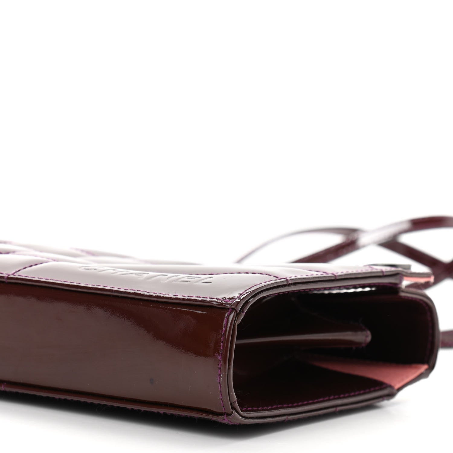 Chanel Patent Chocolate Bar Baguette Red 10 of 12