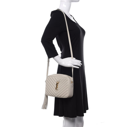 Saint Laurent Calfskin Matelasse Monogram Lou Camera Bag Crema Soft 2 of 11