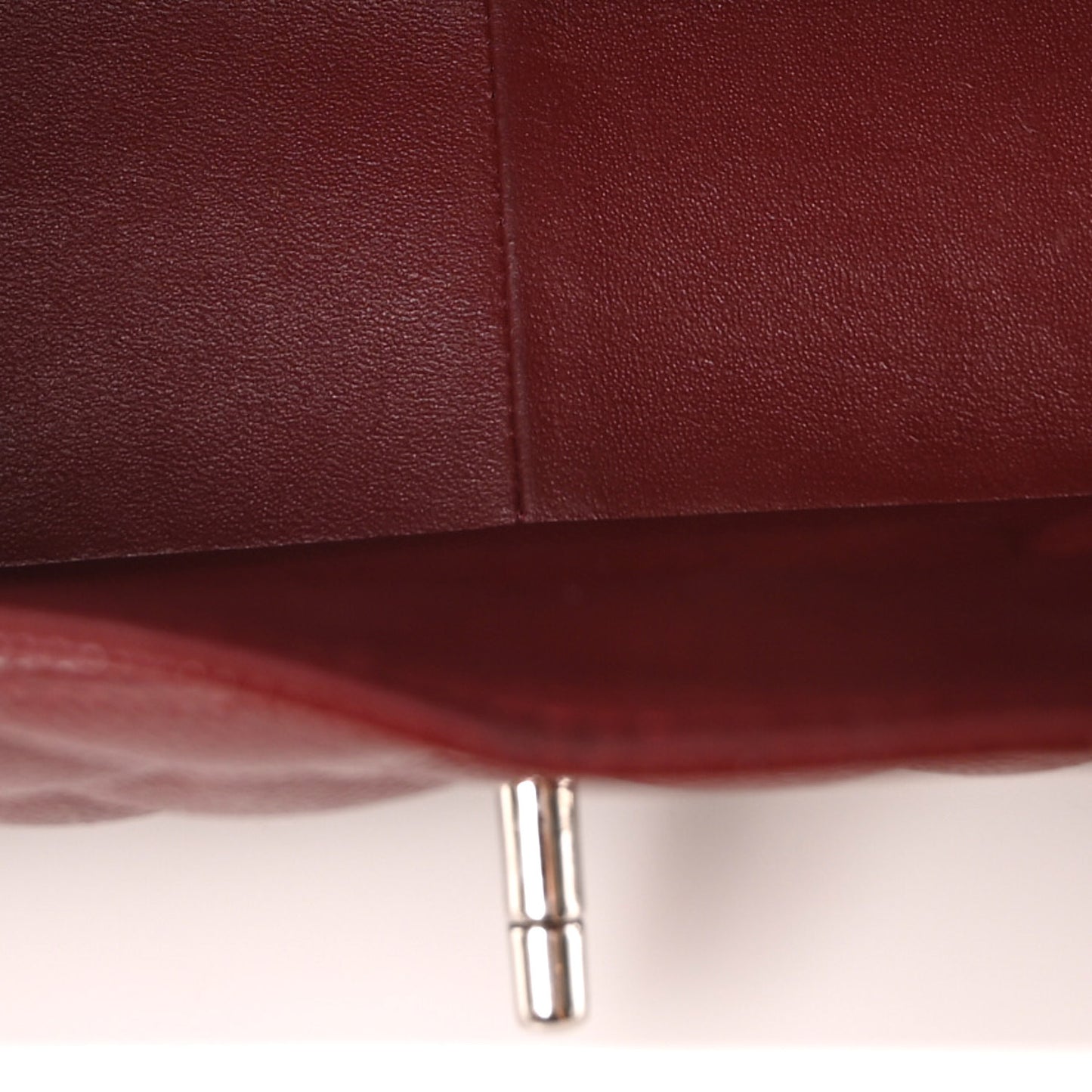 Caviar Quilted Jumbo Double Flap Burgundy