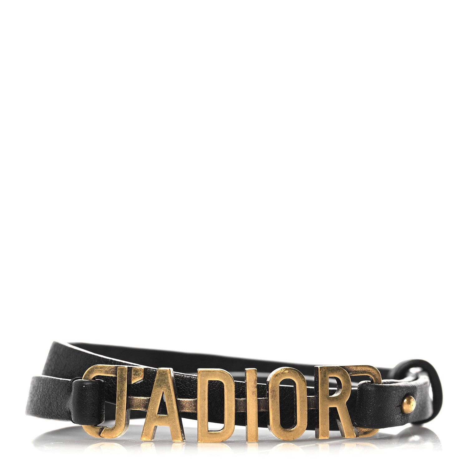 Christian Dior Calfskin J'adior Double Bracelet Black 1 of 5