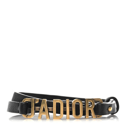 Christian Dior Calfskin J'adior Double Bracelet Black 1 of 5