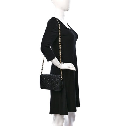 Louis Vuitton Lambskin Embossed Monogram Pochette Coussin Black 2 of 8