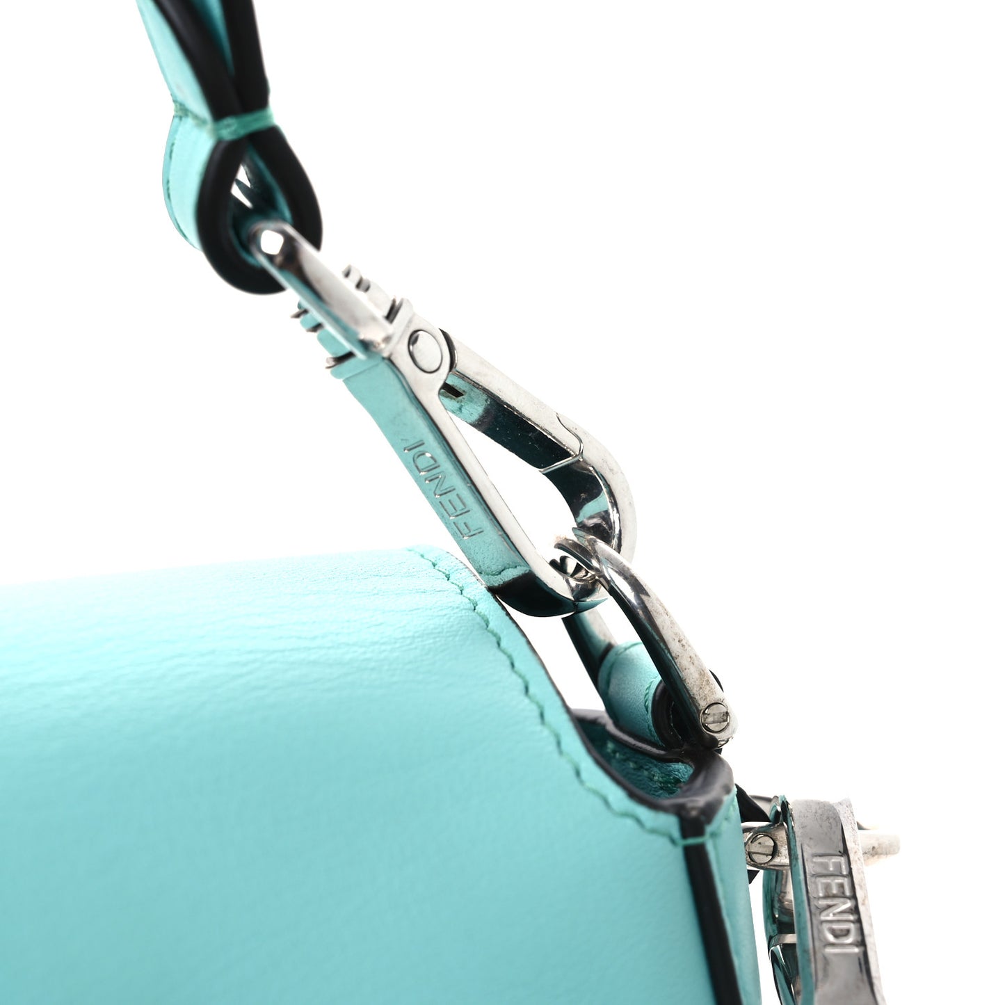X TIFFANY Nappa Silver Baguette Blue Tiffany Silver