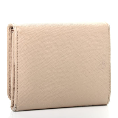 Prada Saffiano Metal Tri-Fold Wallet Cipria 3 of 11
