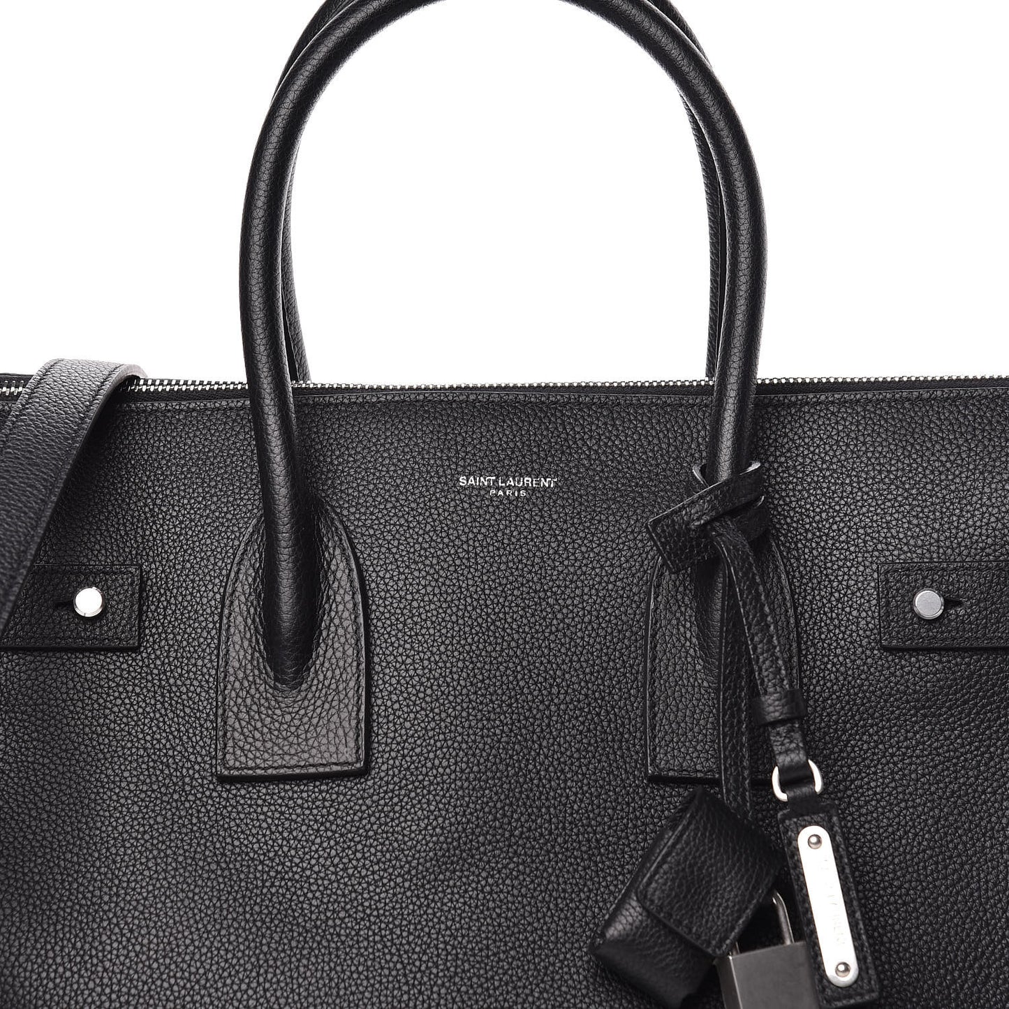 Grained Calfskin Small Souple Sac De Jour Black