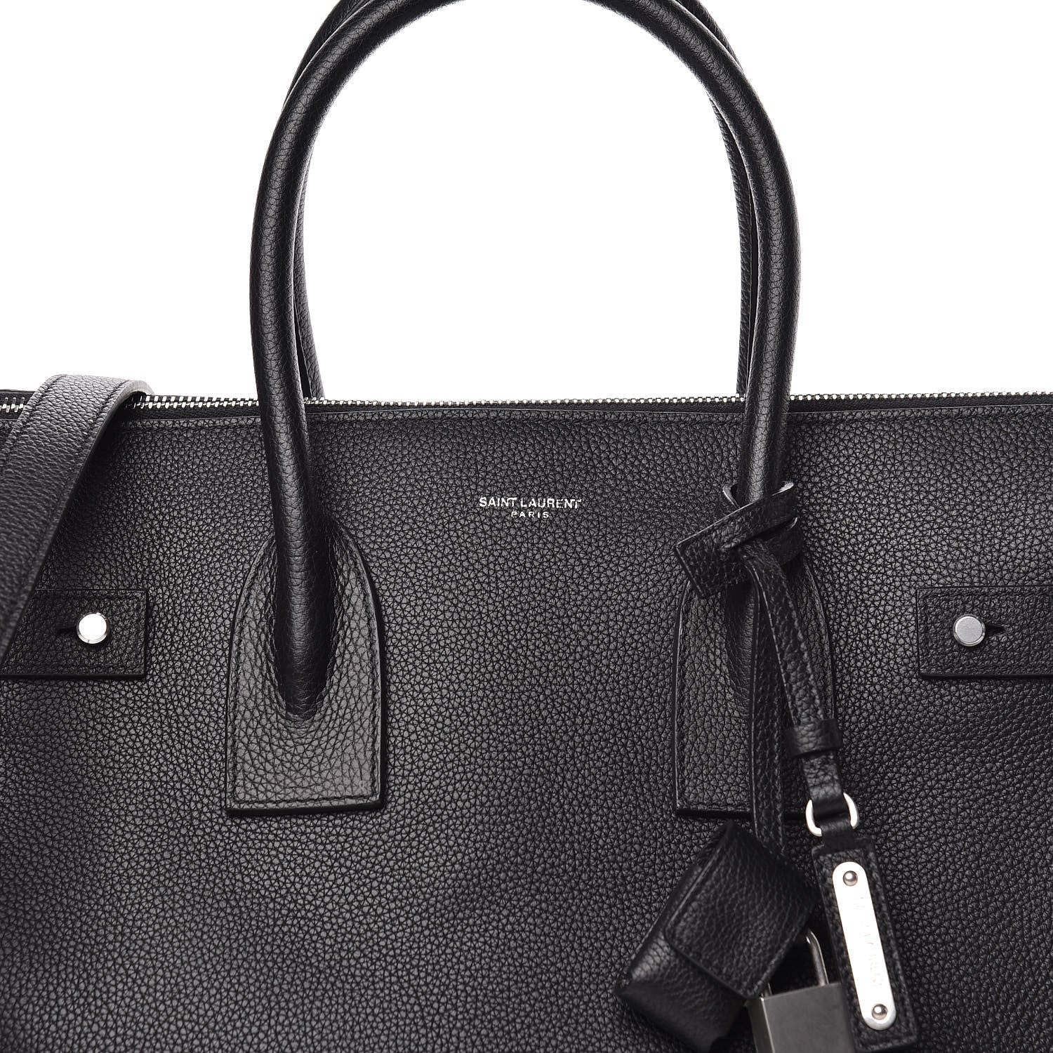 Saint Laurent Grained Calfskin Small Souple Sac De Jour Black 10 of 10