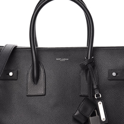 Saint Laurent Grained Calfskin Small Souple Sac De Jour Black 10 of 10